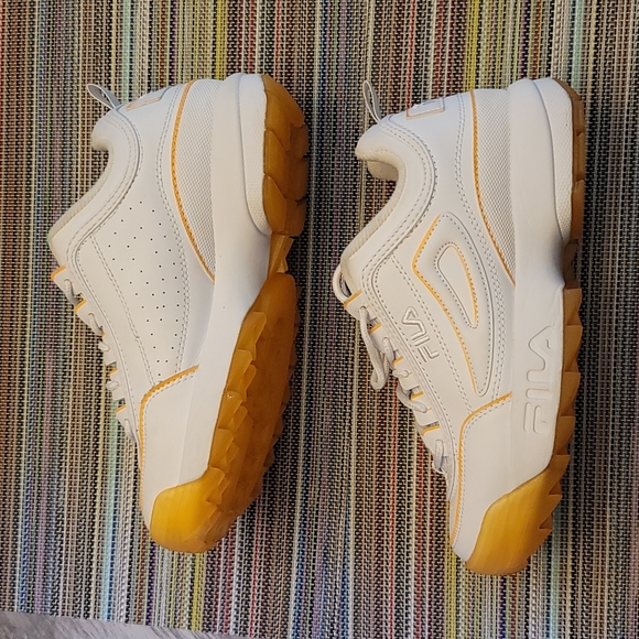 Fila White & Orange Sneakers - Picture 2 of 8